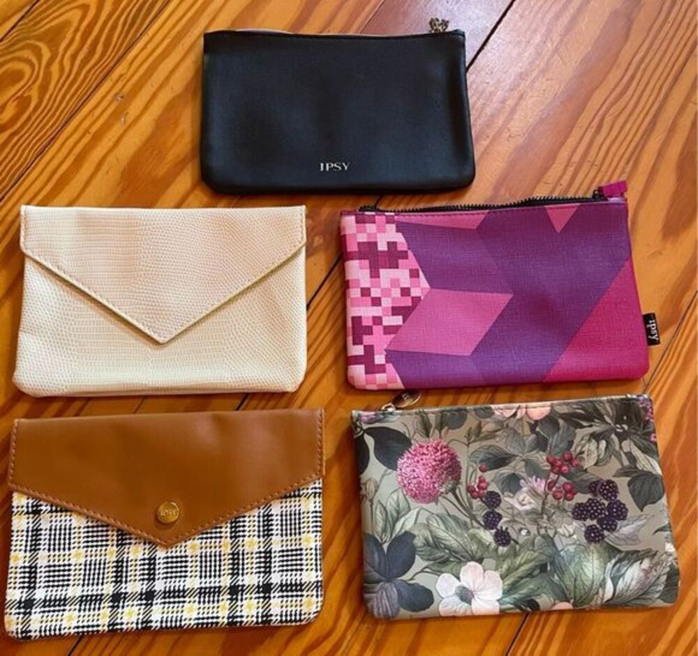 Assorted IPSY Glam Bags and Cosmetic Pouches
